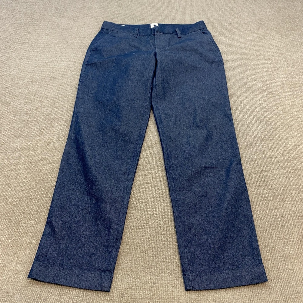 Gap Pants Womens 2 Blue Slim City Crop Denim Slim Fit Stretch Casual Office